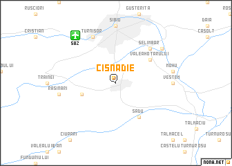 map of Cisnădie
