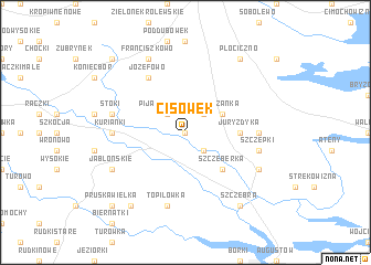 map of Cisówek