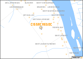 map of Cissac-Médoc