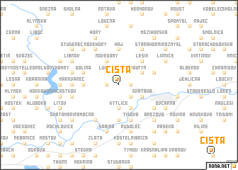 map of Čistá