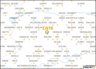 map of Čistá