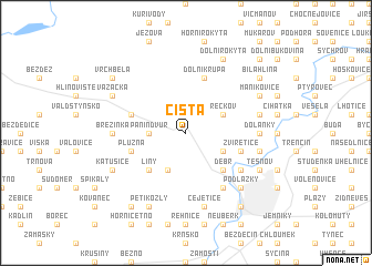 map of Čistá