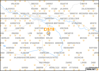 map of Čistá