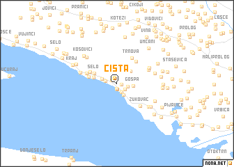 map of Čista