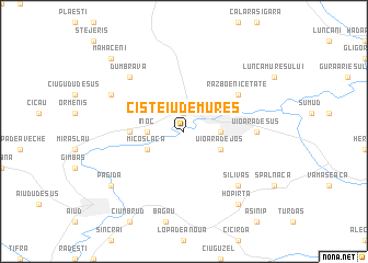 map of Cisteiu de Mureş