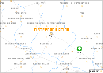 map of Cisterna di Latina