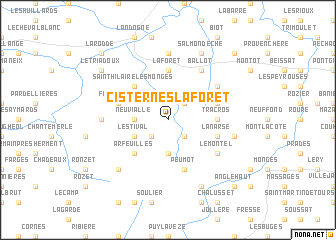 map of Cisternes-la-Forêt