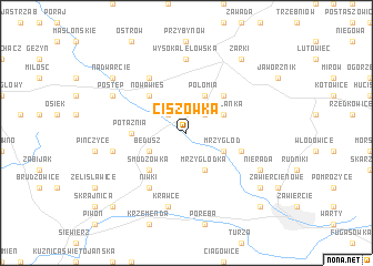 map of Ciszówka