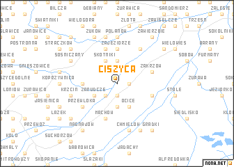 map of Ciszyca