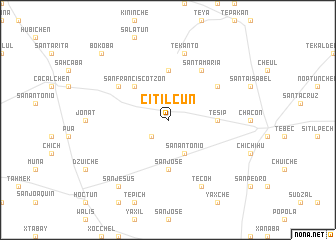 map of Citilcún