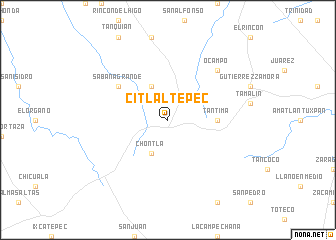map of Citlaltépec