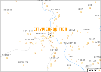 map of City View Addition