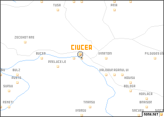 map of Ciucea