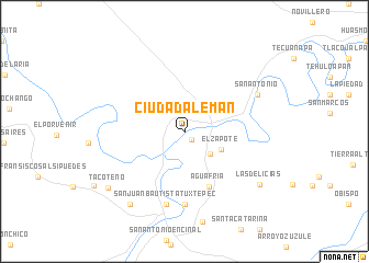 map of Ciudad Alemán