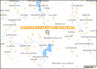 map of Ciudad Cooperativa Cruz Azul