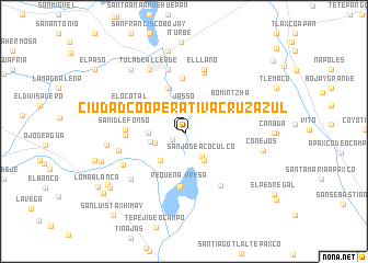 map of Ciudad Cooperativa Cruz Azul