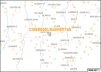 map of Ciudad de la Juventud