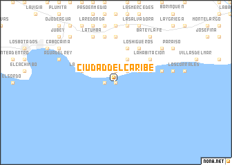 map of Ciudad del Caribe