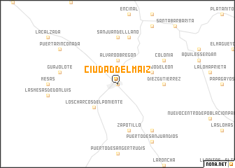 map of Ciudad del Maíz