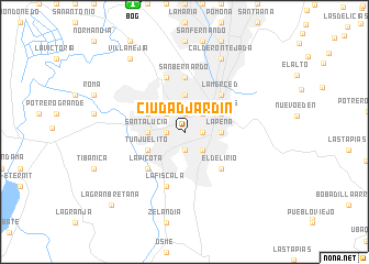 map of Ciudad Jardín