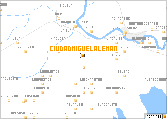 map of Ciudad Miguel Alemán