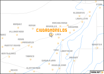 map of Ciudad Morelos