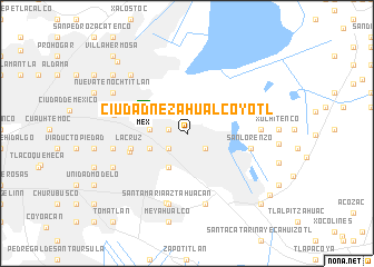 map of Ciudad Nezahualcóyotl