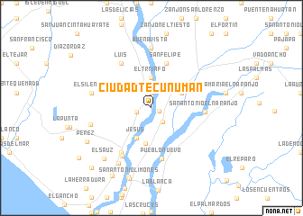 map of Ciudad Tecún Umán