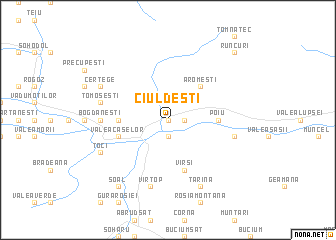 map of Ciuldeşti