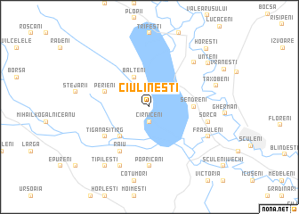 map of Ciulineşti