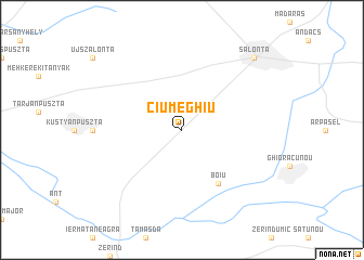 map of Ciumeghiu