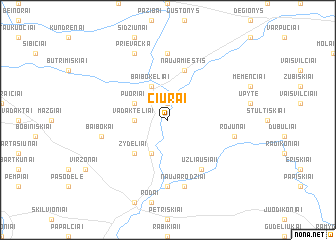 map of Čiūrai