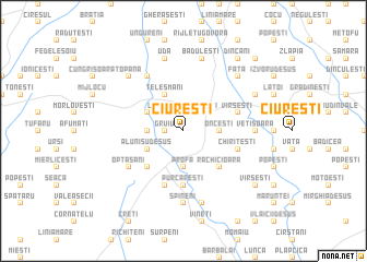 map of Ciureşti