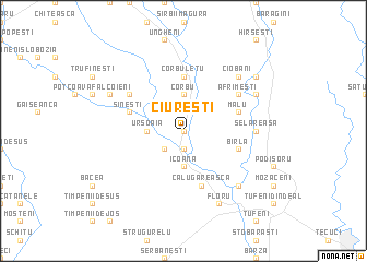 map of Ciureşti