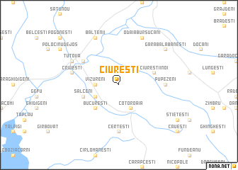 map of Ciureşti