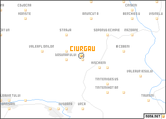 map of Ciurgău