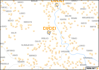 map of Ćivčići