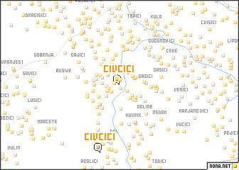 map of Čivčići