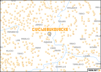 map of Čivčije Bukovačke