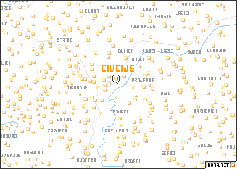 map of Čivčije