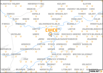 map of Čívice