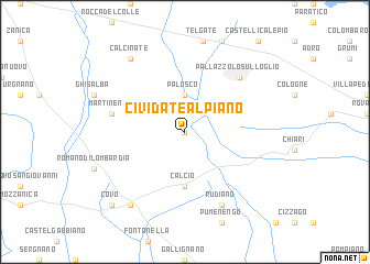 map of Cividate al Piano