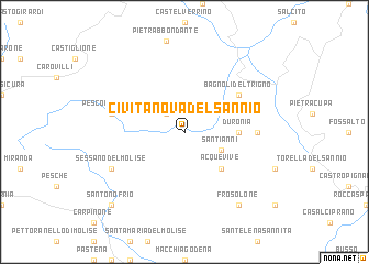 map of Civitanova del Sannio