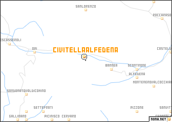 map of Civitella Alfedena