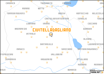 map of Civitella dʼAgliano