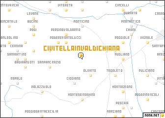 map of Civitella in Val di Chiana