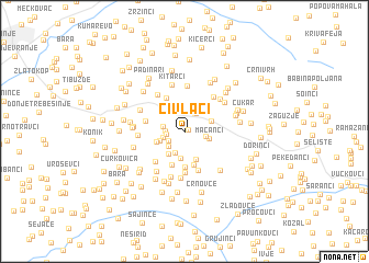 map of Čivlaci