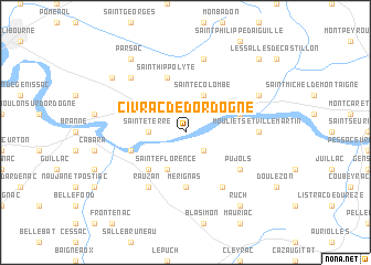 map of Civrac-de-Dordogne