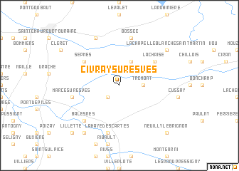 map of Civray-sur-Esves