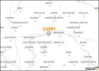 map of Civray